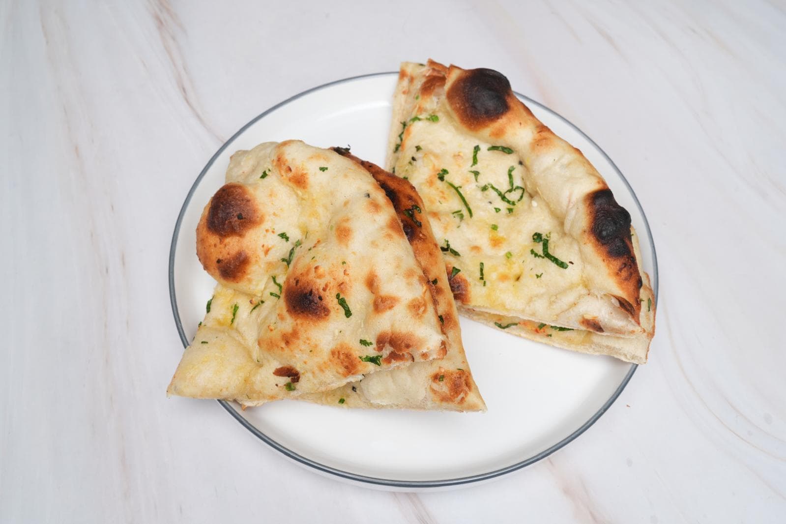 Fresh naan bread served at Bengal